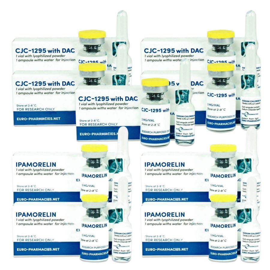 Pacchetto di peptidi Bulking Intermediate - 12 settimane (Ipamorelin / CJC 1295 DAC) Farmacie europee