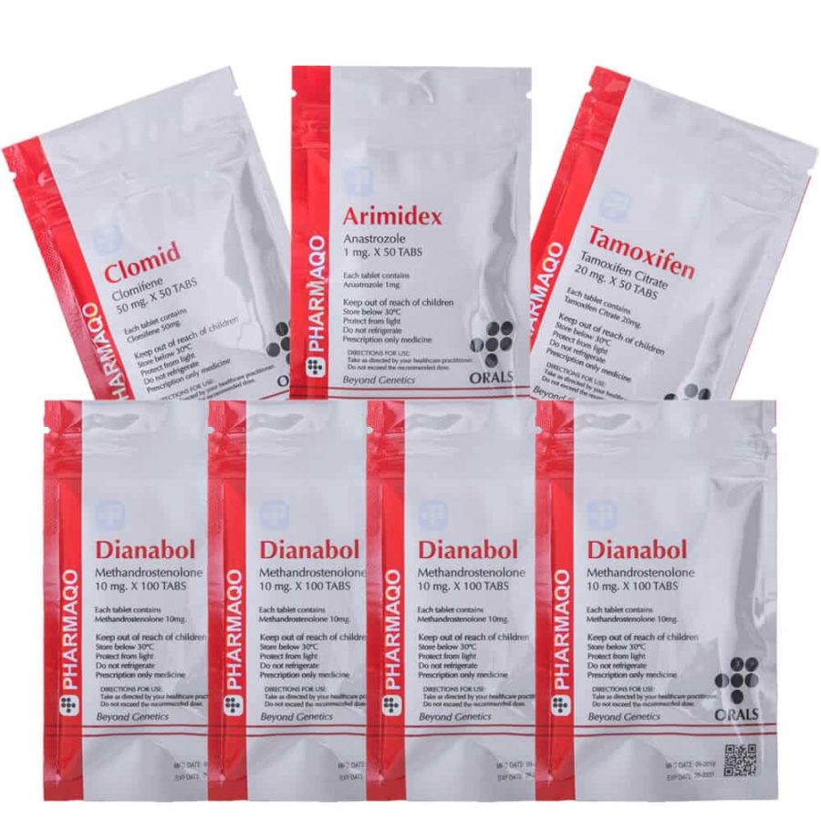 Paquete de 8 aumentos de masa muscular avanzados DIANABOL PCT 8 semanas Pharmaqo Labs