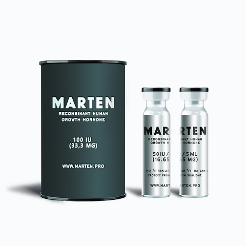 HGH Somatropin / Flüssigkeit (50 IE x 2 Fläschchen / 100 IE) - Marten