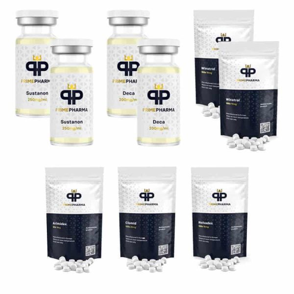Pacote Lean Mass ORAL-INJECT - 8 semanas (Sustanon/Deca/Winstrol) Prime Pharma
